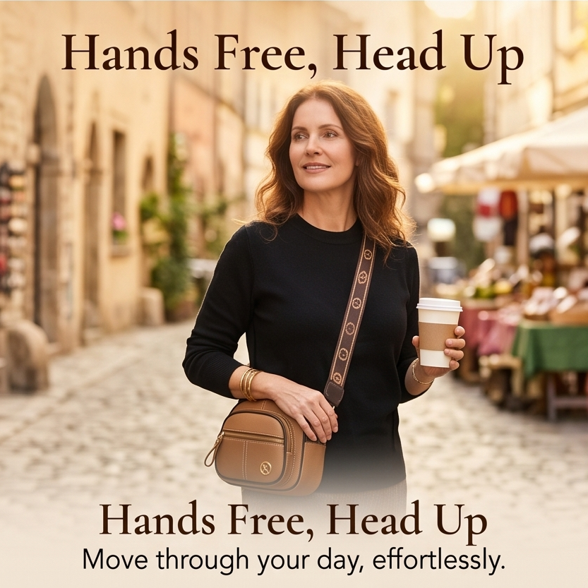 Velora™ – Multi-Compartment Crossbody Bag