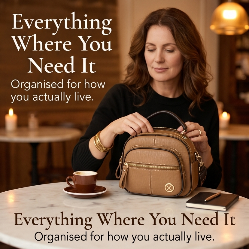 Velora™ – Multi-Compartment Crossbody Bag