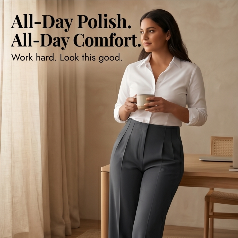 Velora™ – Tailored Pleated Trousers for Elongated Legs