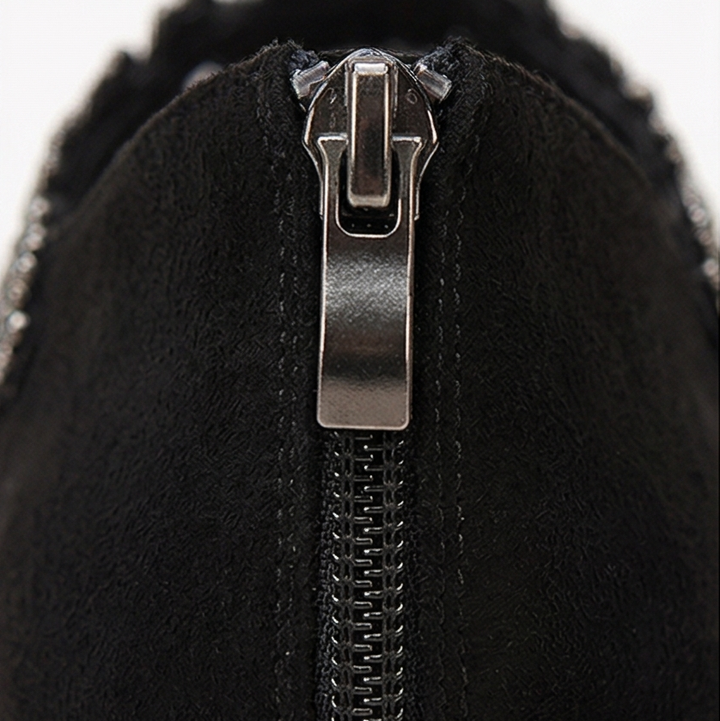 Veluna™ – Beaded Lace Mesh Wedge Shoes