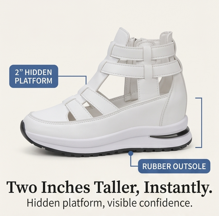 Veluna™ - Caged Wedge Sandals with Hidden Platform