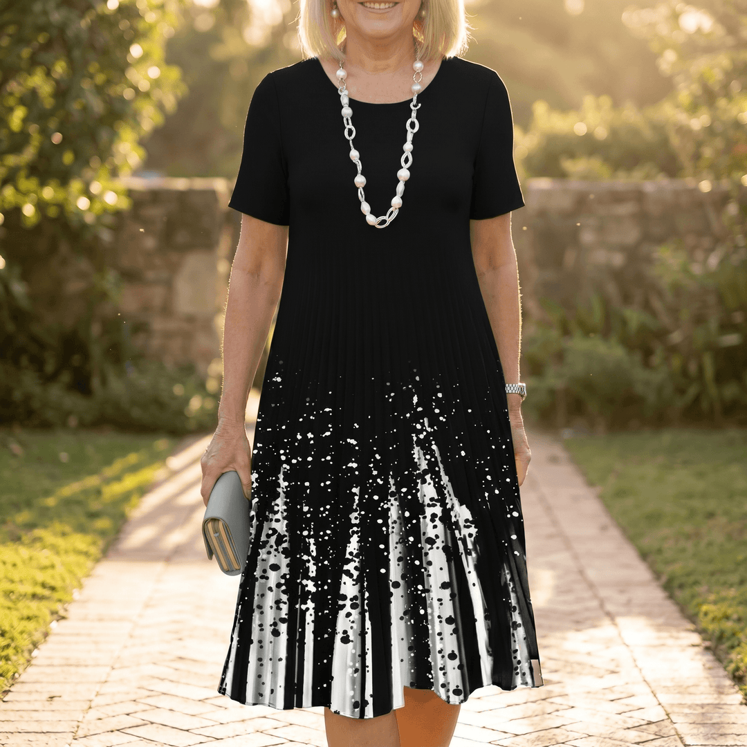 Vivara – Pleated Gradient Print Dress