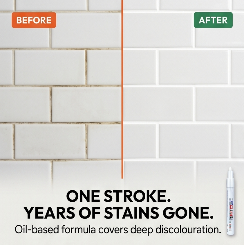 GroutGlo™ Waterproof Grout Pen for Bright White Tile