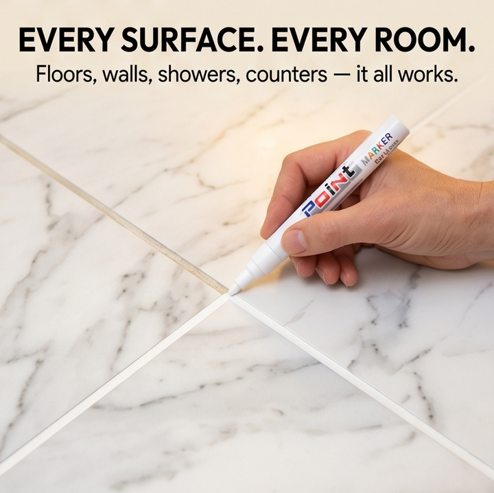 GroutGlo™ Waterproof Grout Pen for Bright White Tile