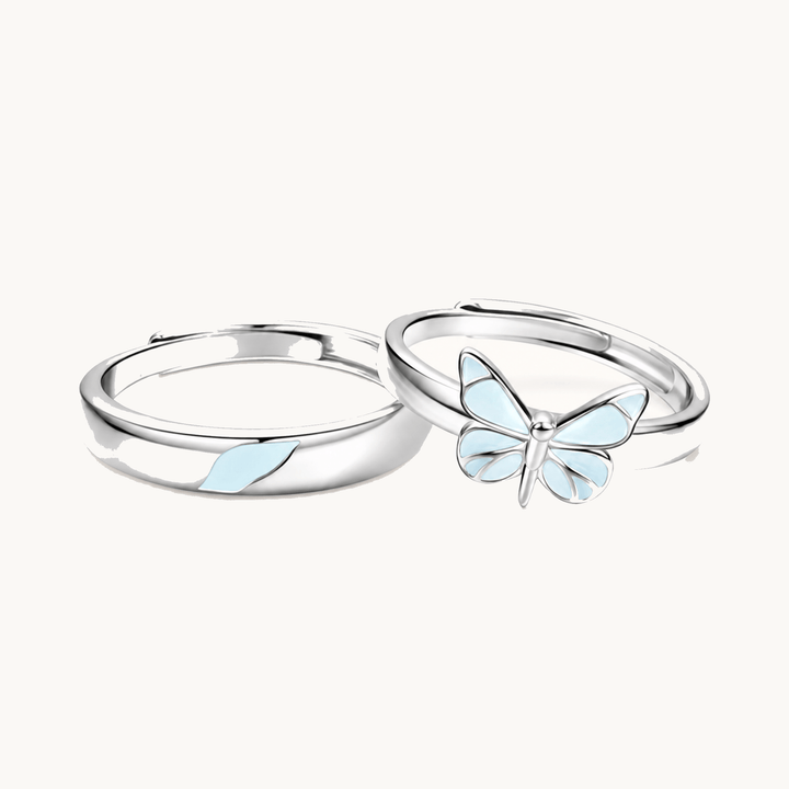 Wearbella™ - Glow-in-the-Dark Butterfly Couple Rings